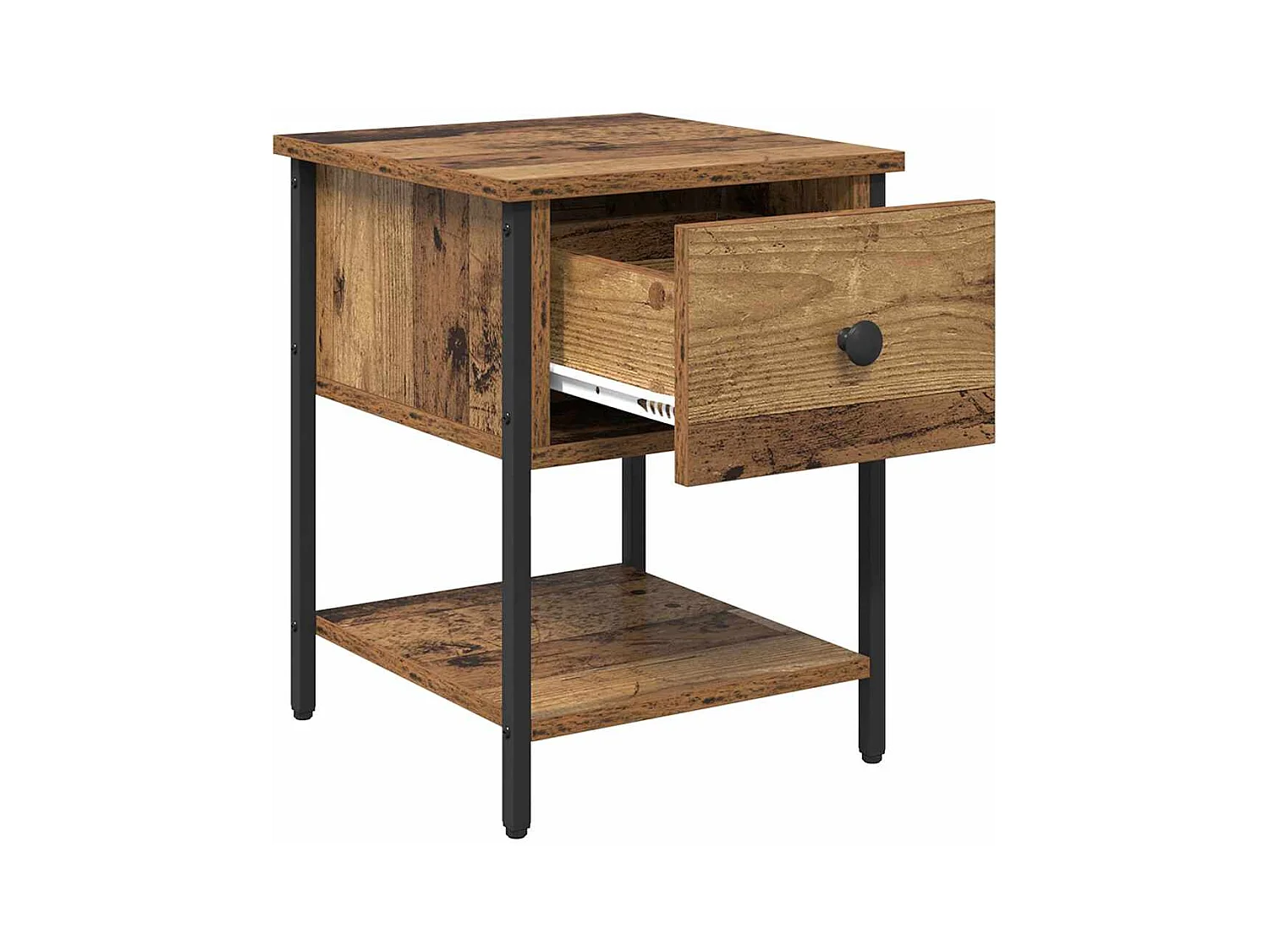 Mobile letto 2 pezzi, legno antico, 40 x 39 x 40 cm