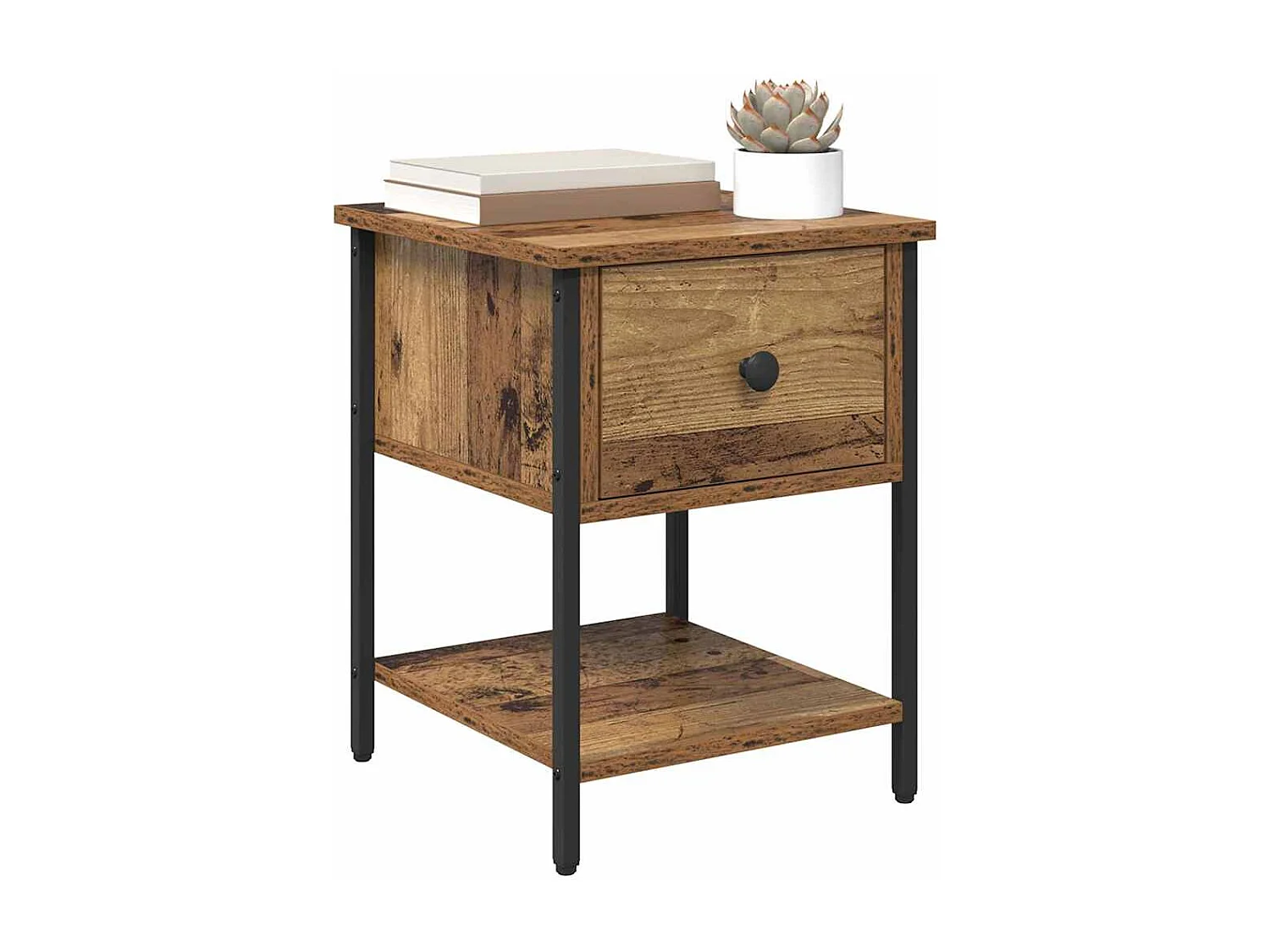 Armoire de lit 2 pcs Bois ancien 40 x 39 x 40 cm