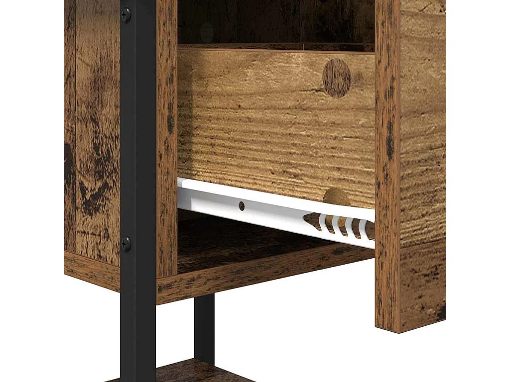 Armoire de lit 2 pcs Bois ancien 40 x 39 x 40 cm