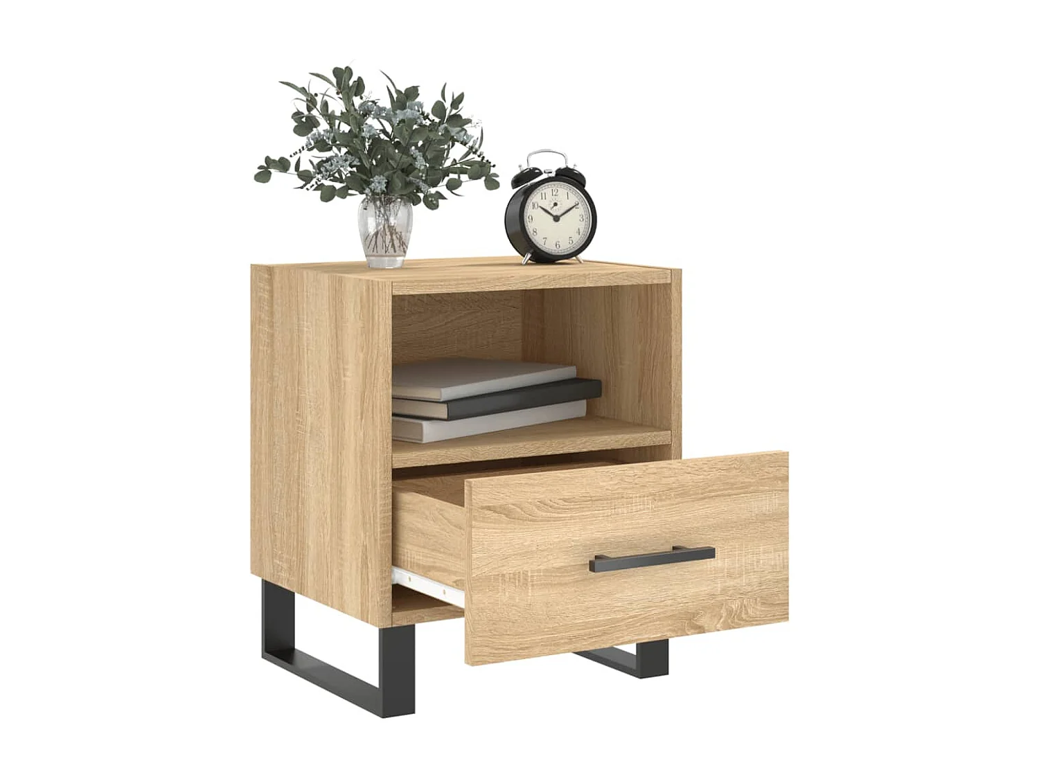 Comodino in rovere Sonoma 40x35x47,5 cm in legno ingegnerizzato