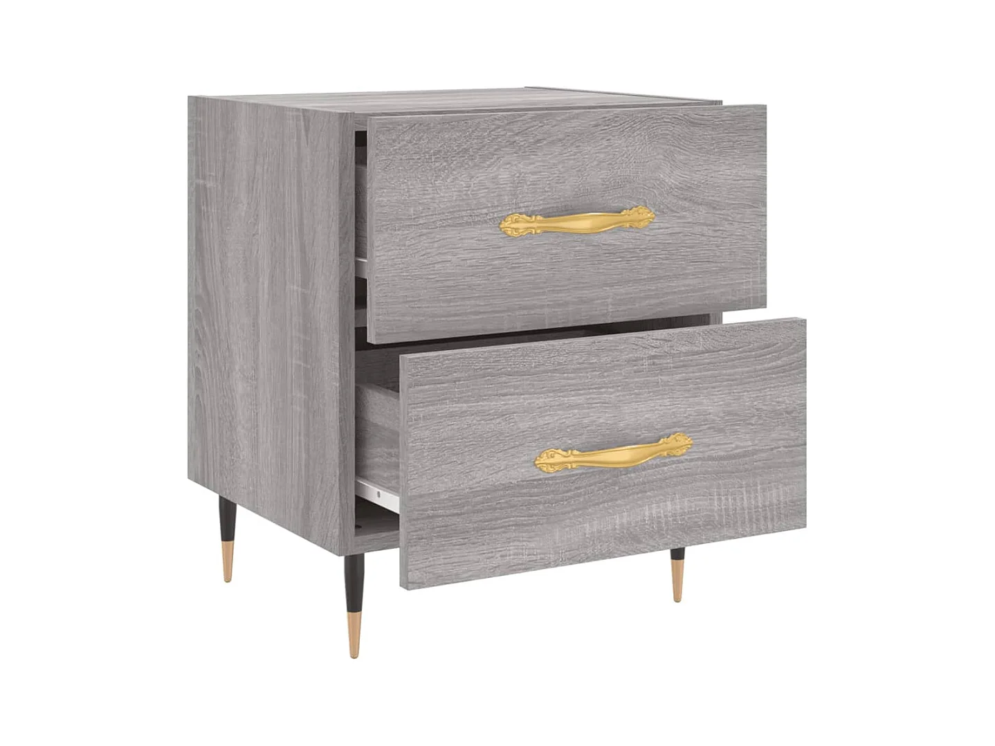 Mesita de noche Sonoma gris 40x35x47,5 cm Madera de ingeniería