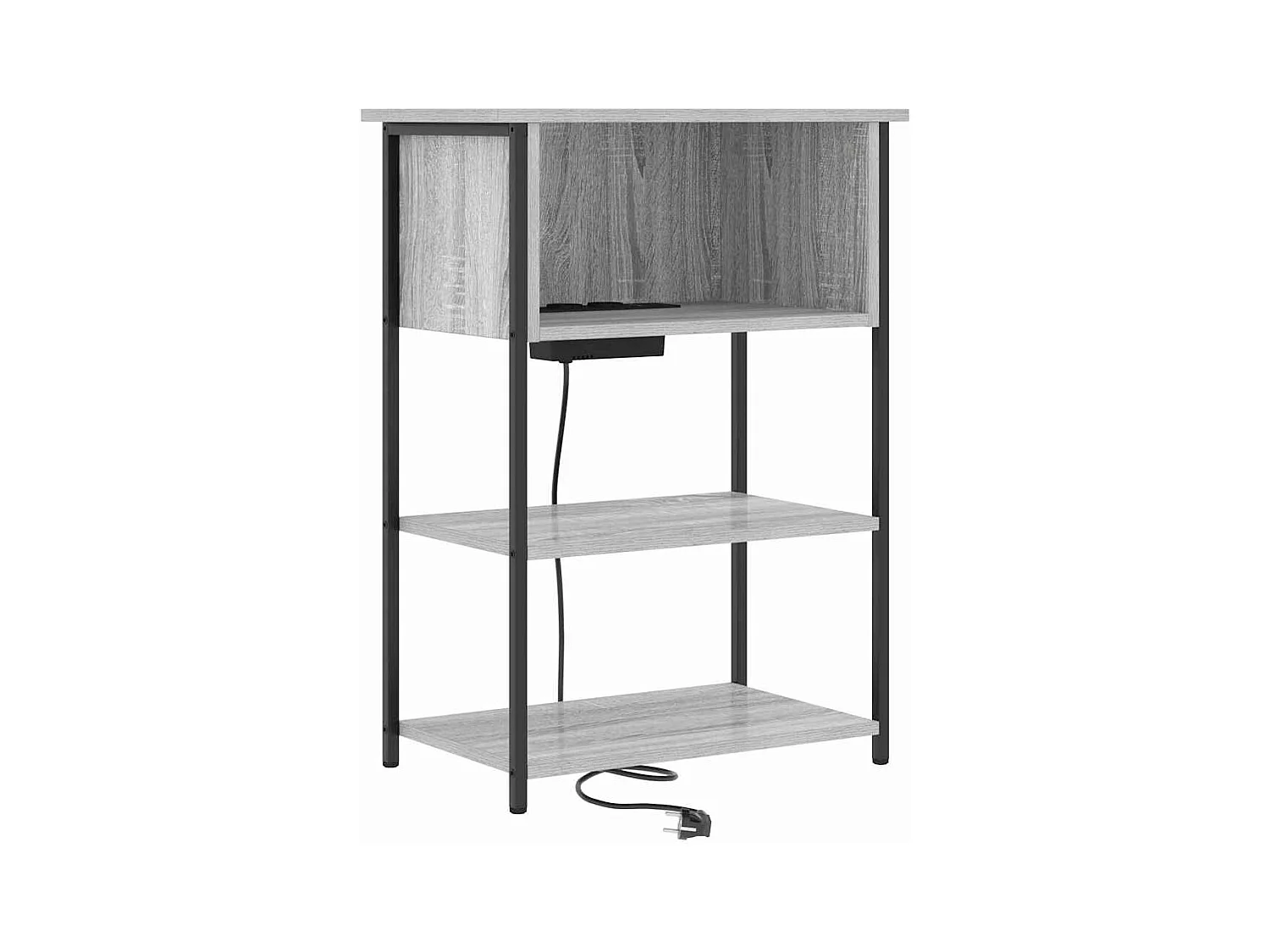 Sonoma Grey Nachtkastje 55 x 31 x 76 cm Bewerkt hout