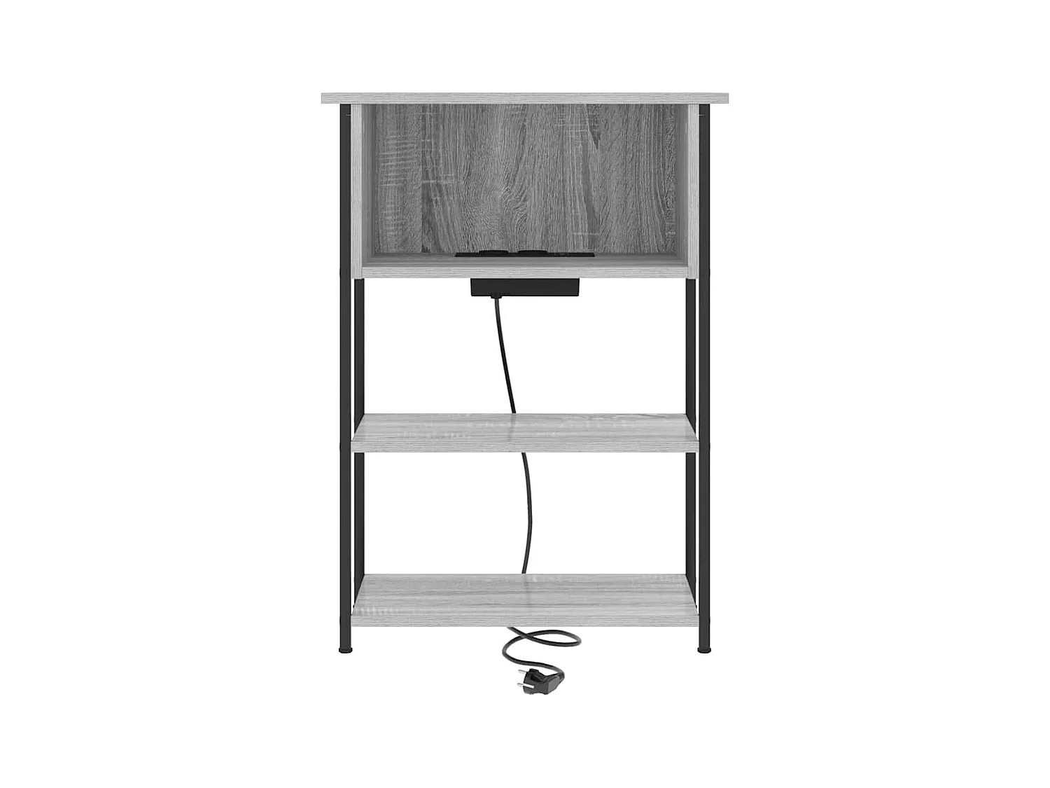 Sonoma Grey Nachtkastje 55 x 31 x 76 cm Bewerkt hout