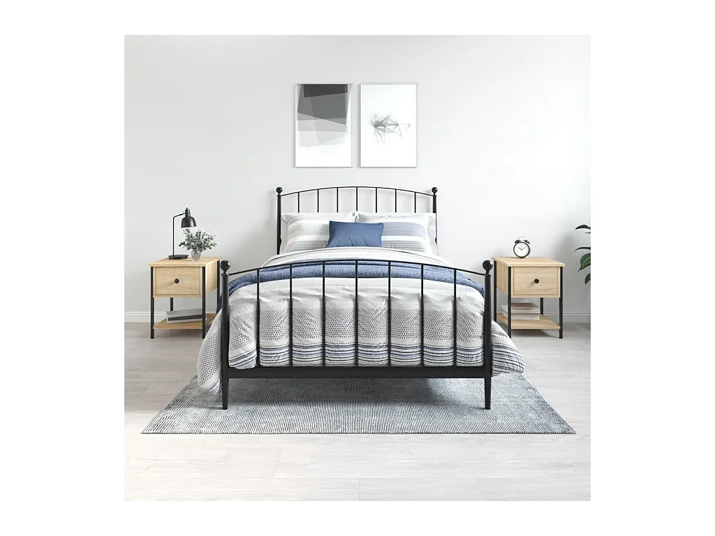 Comodini 2 pezzi rovere sonoma 34x35,5x45 cm