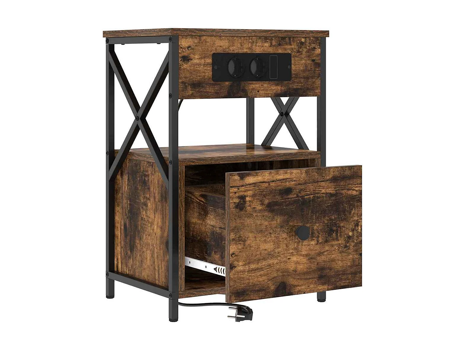 Cabinet de chevet Chêne fumé 40 x 31 x 60 cm Bois d'ingénierie