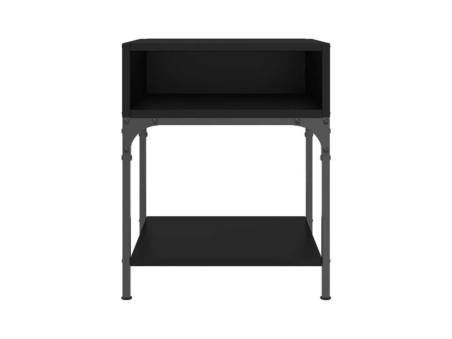 Nachtkastjes 2 stuks zwart 40x41x50 cm bewerkt hout