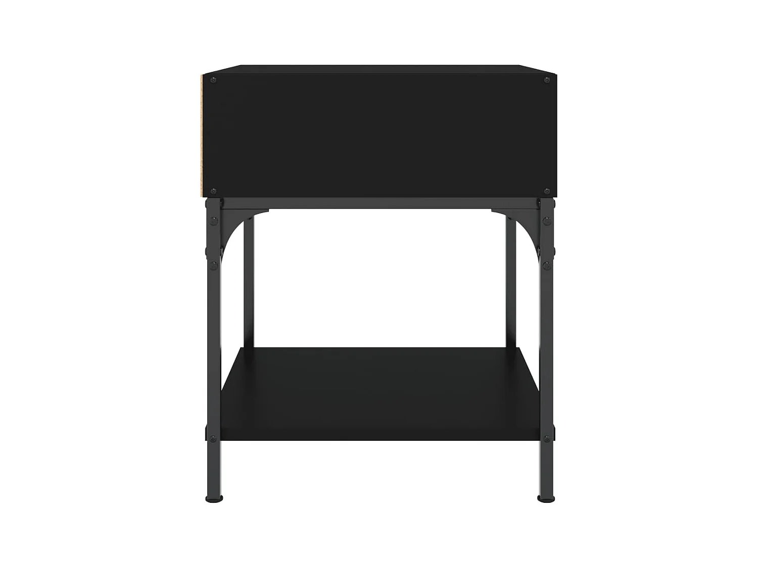 Nachtkastjes 2 stuks zwart 40x41x50 cm bewerkt hout