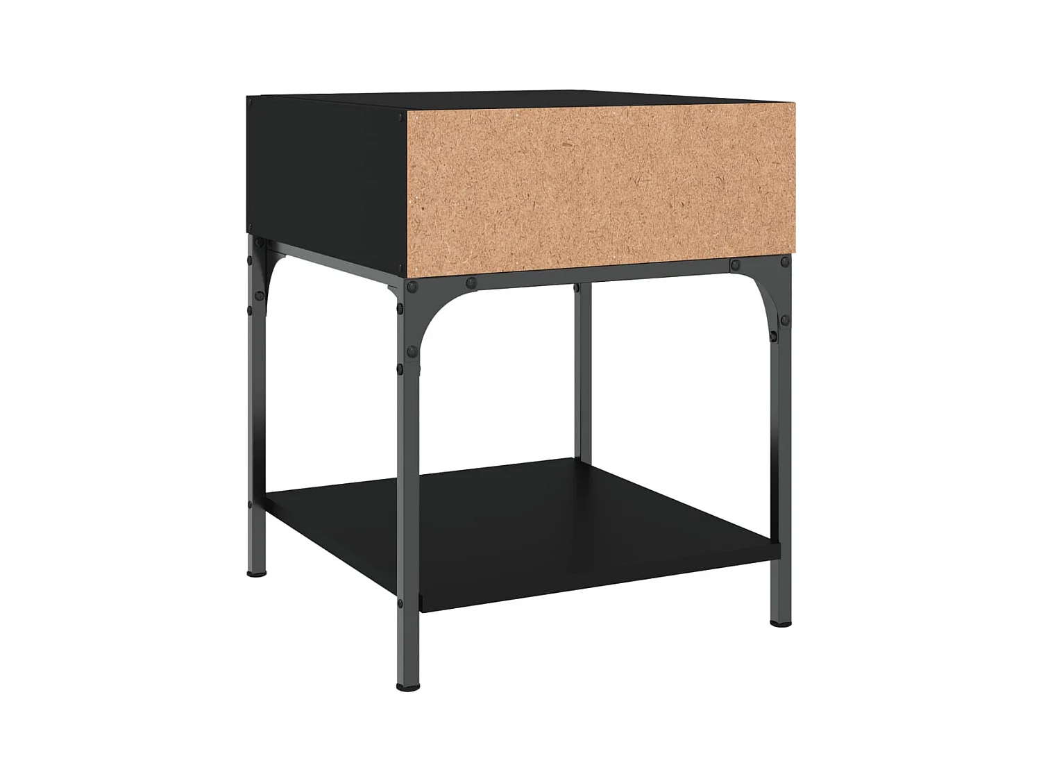 Nachtkastjes 2 stuks zwart 40x41x50 cm bewerkt hout