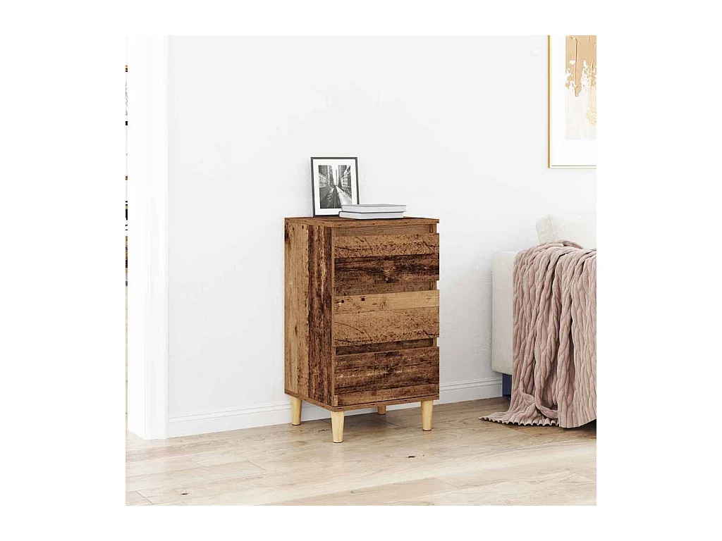 Cabinet de chevet Bois ancien 40 x 35 x 70 cm Bois d'ingénierie