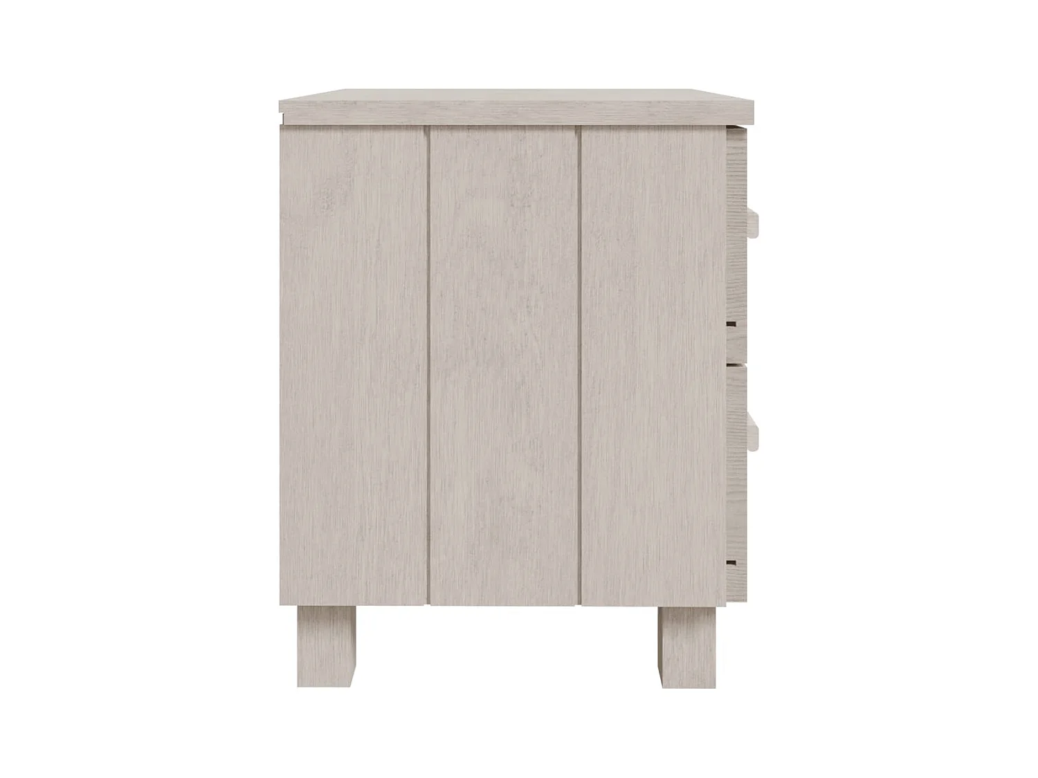 Tables de chevet HAMAR 2 pcs Blanc 40x35x44,5 cm Bois massif