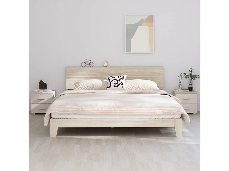 HAMAR Nachttische 2 Stk. Weiß 40x35x44,5 cm Massivholz