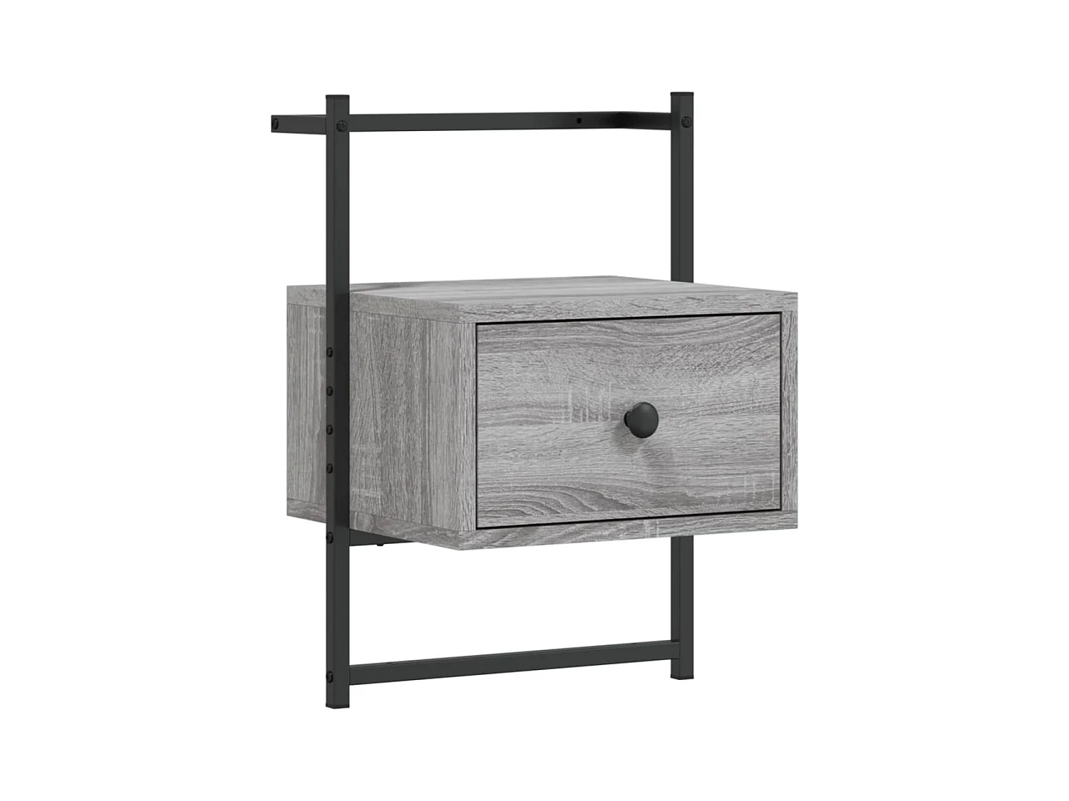 Sonoma Grey Wandgemonteerd Nachtkastje 35x30x51cm Gemaakt van Bewerkt Hout