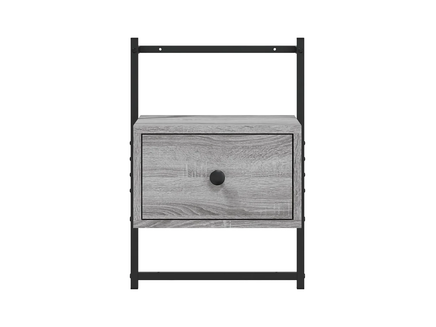 Sonoma Grey Wandgemonteerd Nachtkastje 35x30x51cm Gemaakt van Bewerkt Hout