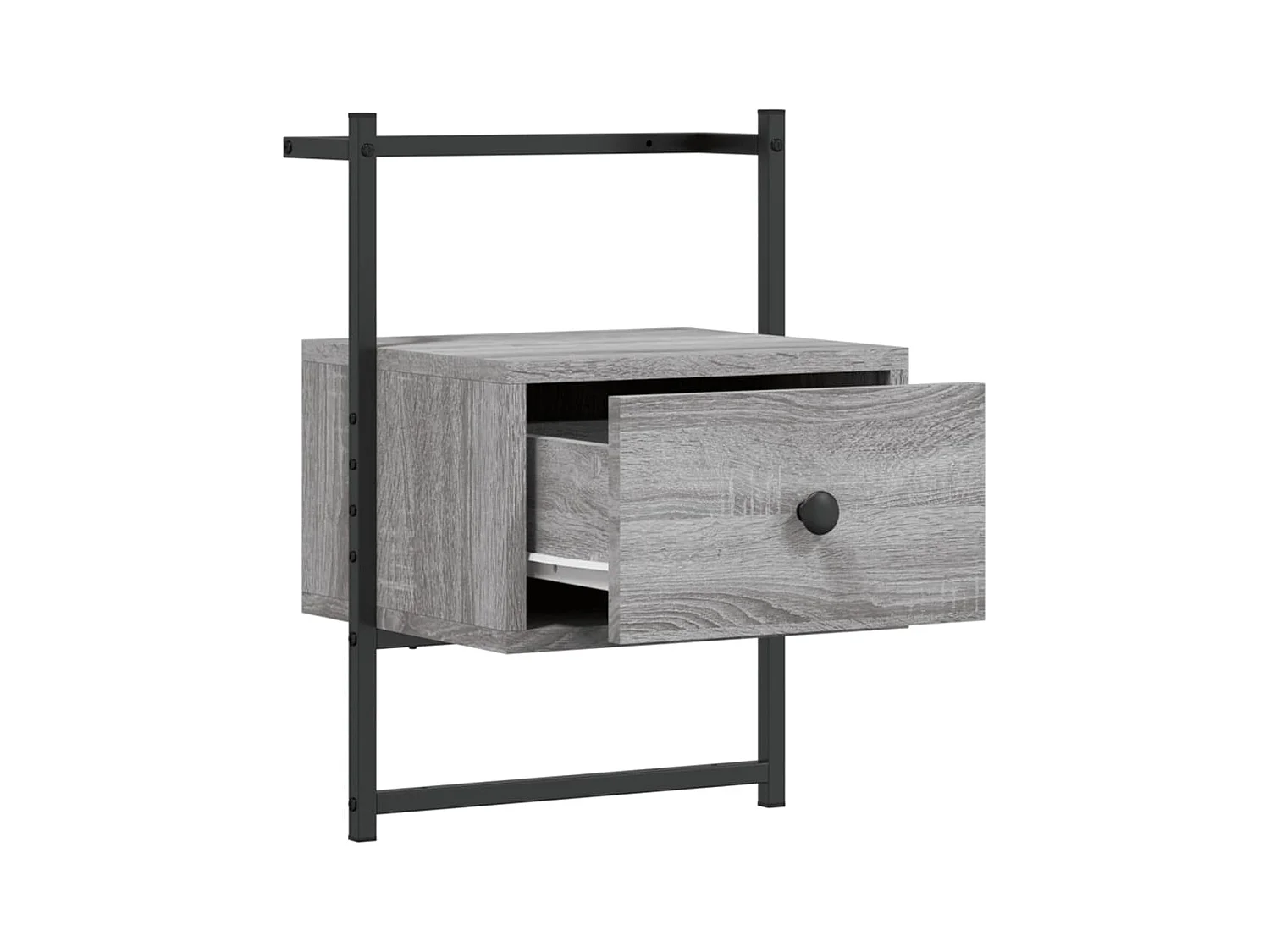 Sonoma Grey Wandgemonteerd Nachtkastje 35x30x51cm Gemaakt van Bewerkt Hout