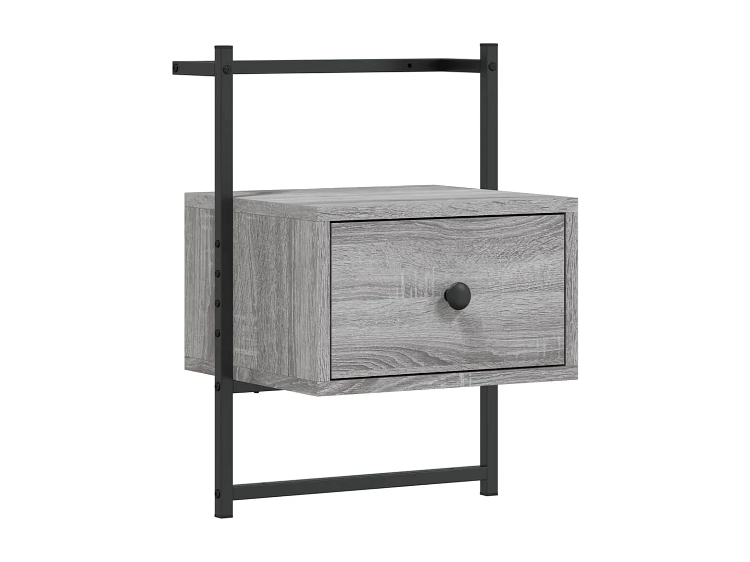 Comodino da parete grigio Sonoma 35x30x51cm in legno ingegnerizzato