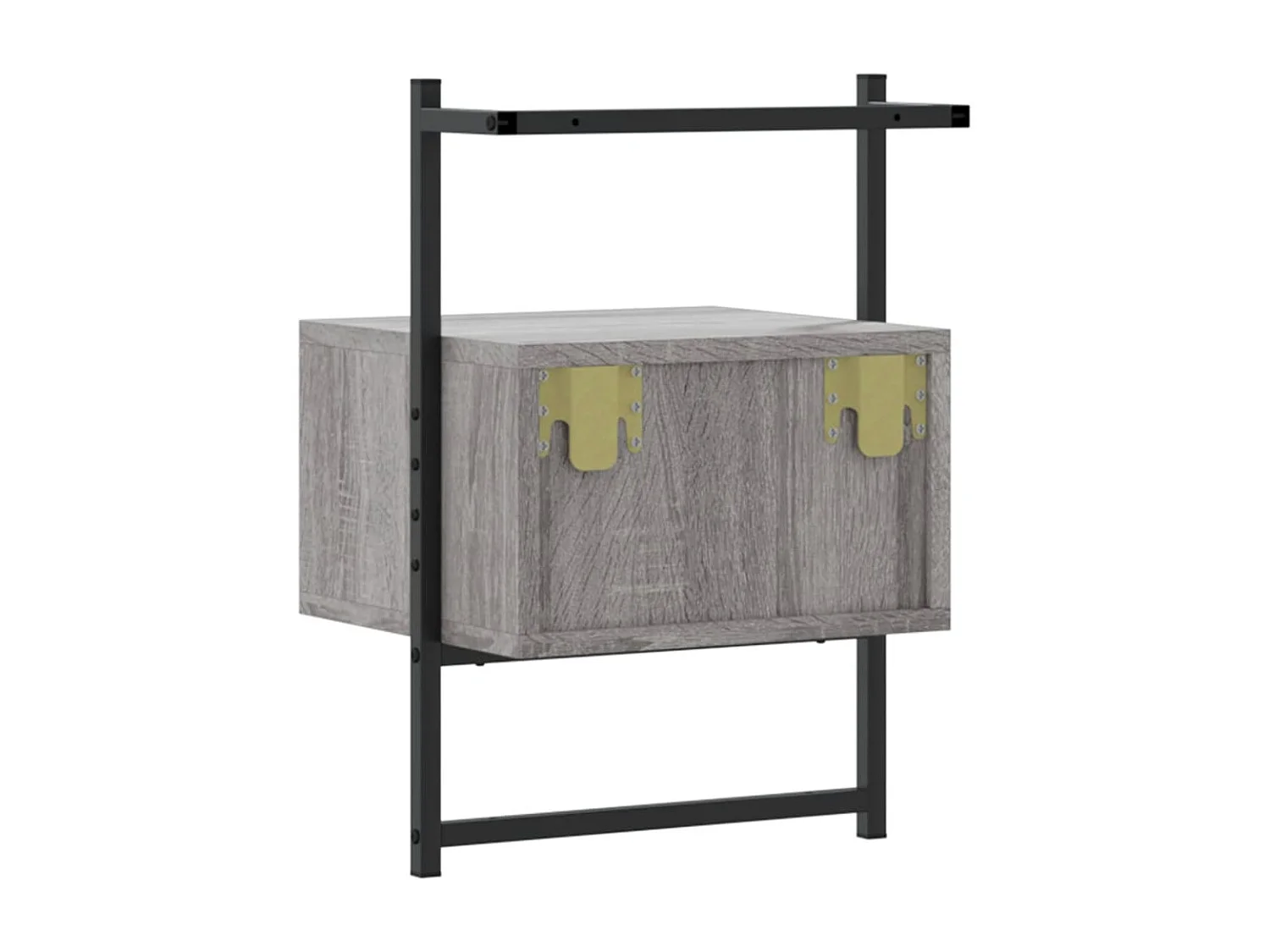 Comodino da parete grigio Sonoma 35x30x51cm in legno ingegnerizzato