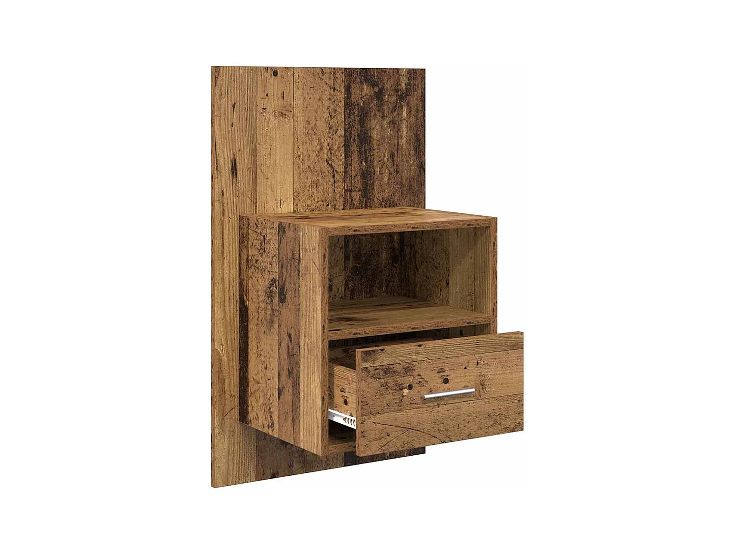 Mobile letto 2 pezzi, legno antico, 48,5 x 32,5 x 80 cm