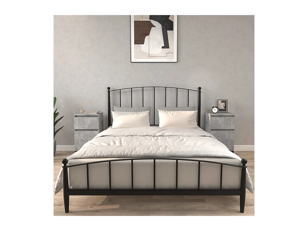 Mesitas de noche 2 piezas gris hormigón 40x35x70 cm