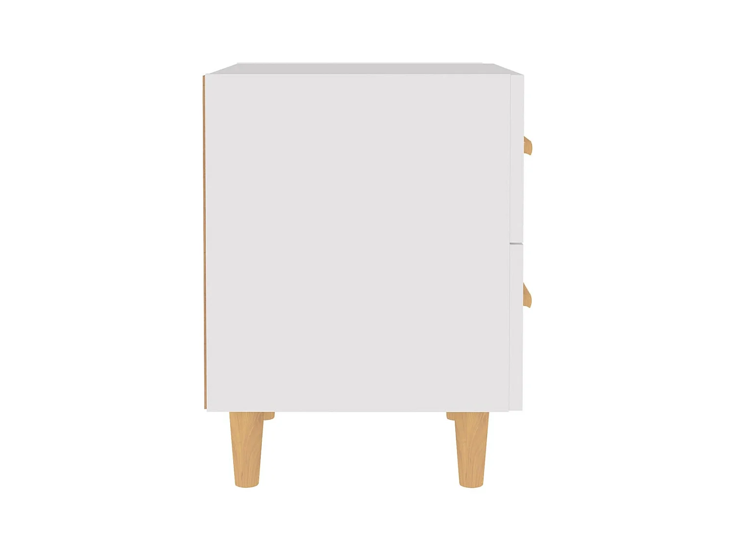 Comodini 2 pz Bianco 40x35x47,5 cm