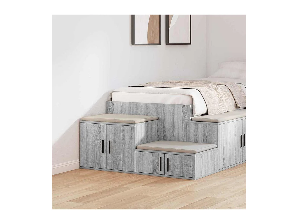 Sonoma grauer Aufbewahrungsschrank 108 x 41 x 40 cm