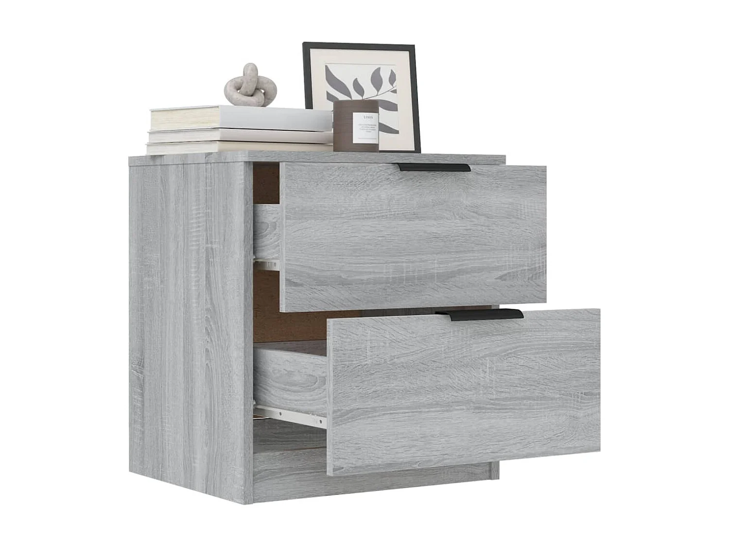 Tables de chevet 2 pcs Sonoma gris Bois d'ingénierie