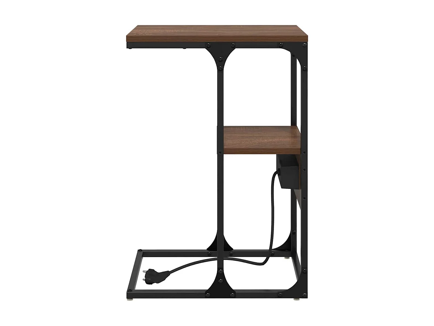 Comodino con cassetto Rovere marrone 41,5 x 26 x 60,5 cm