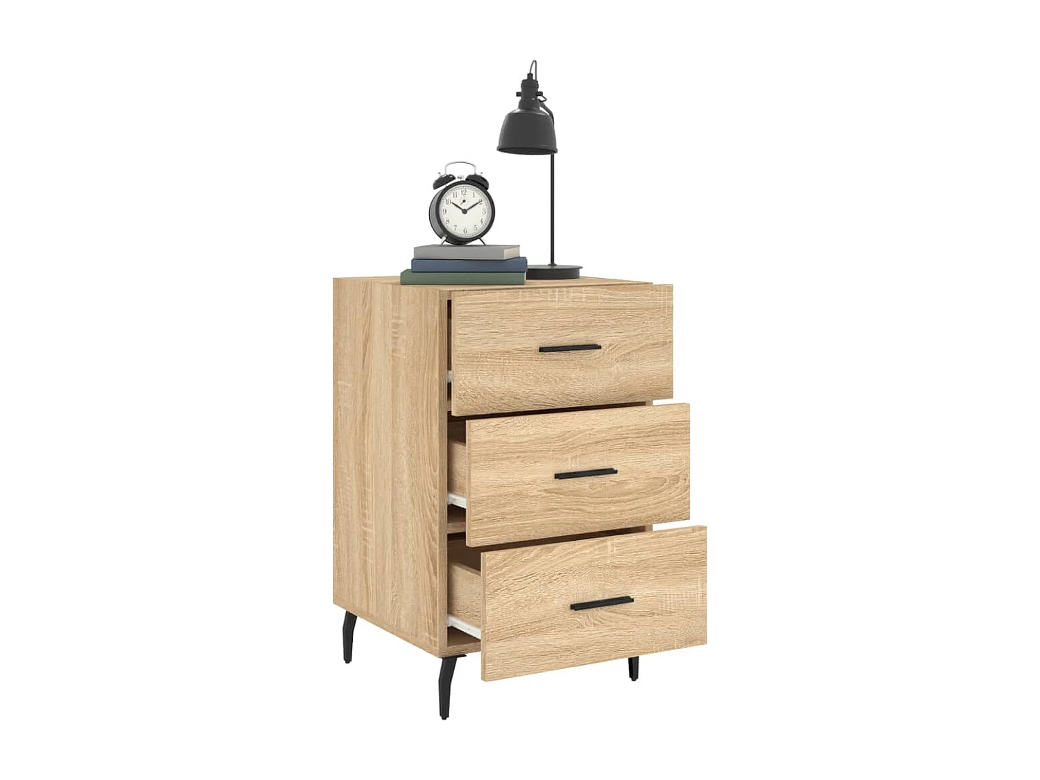 Table de chevet chêne sonoma 40x40x66 cm bois d'ingénierie