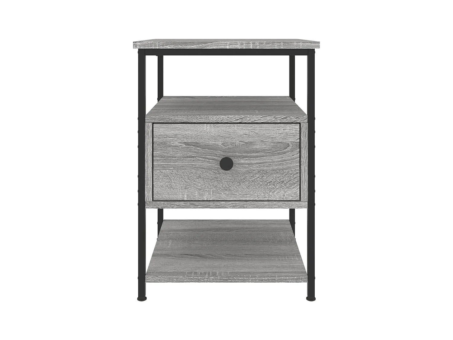 Mesita de noche Sonoma gris 40x42x56 cm Madera de ingeniería