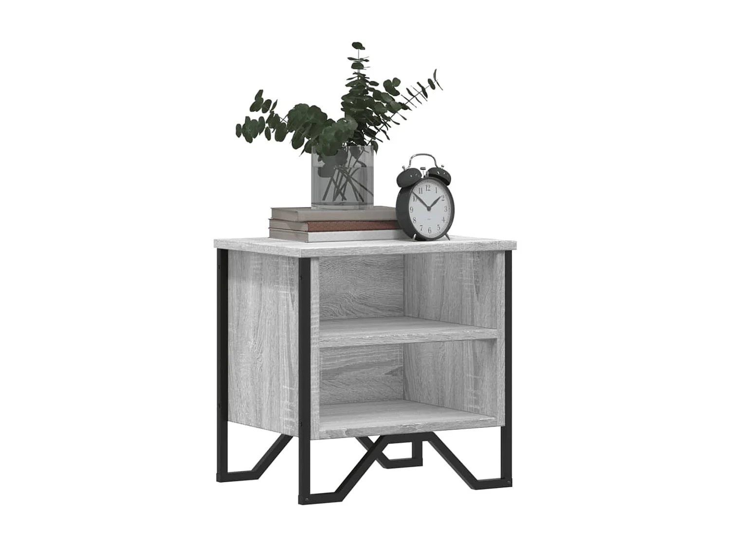 Table de chevet sonoma gris 40x30x40 cm bois d'ingénierie