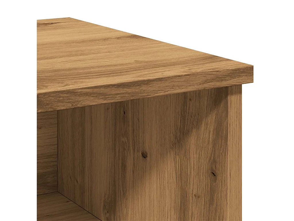 Mesita de noche roble craft 40x36x65 cm madera de ingeniería