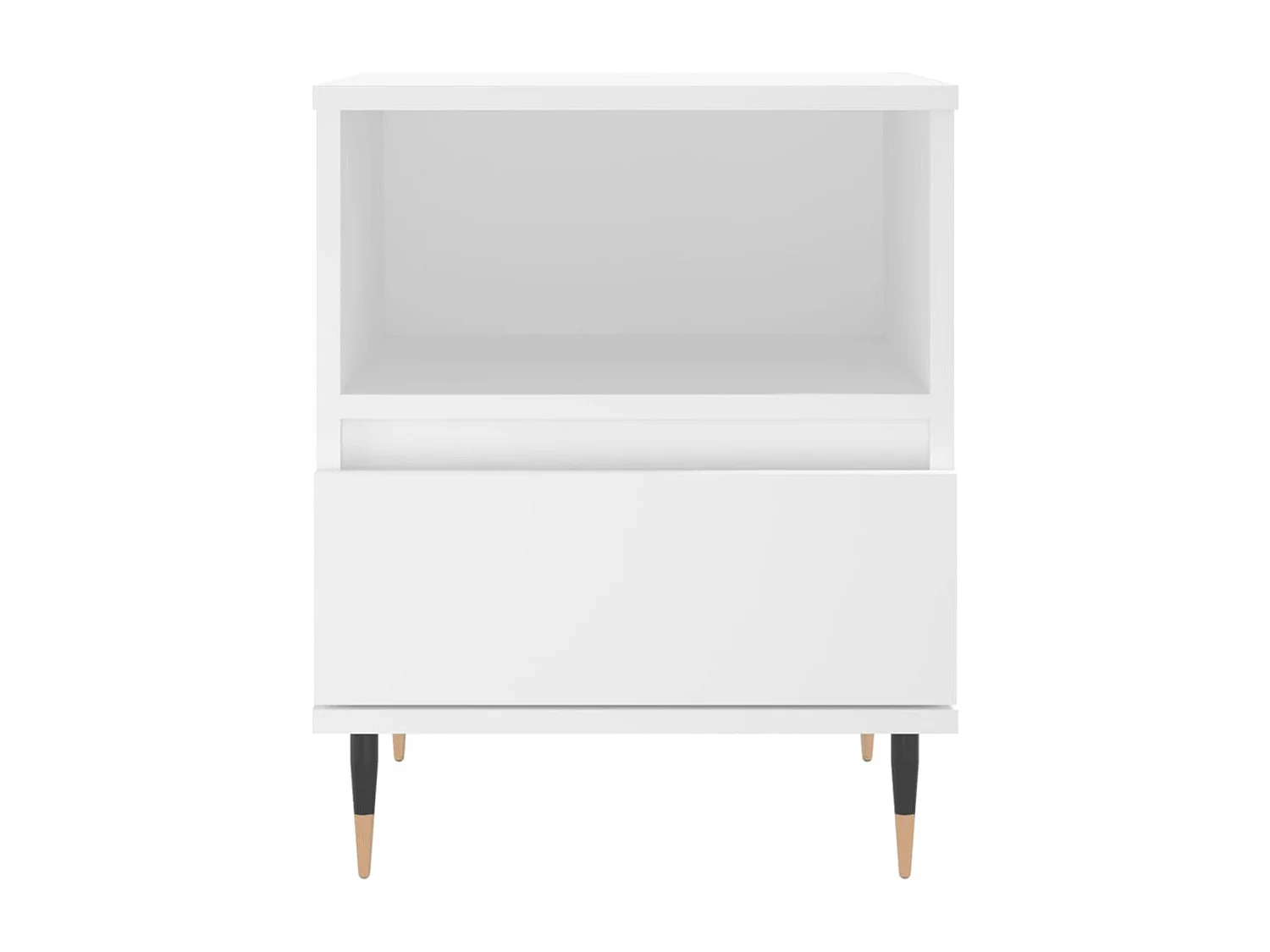 Comodini 2 pezzi bianchi 40x35x50 cm in legno ingegnerizzato