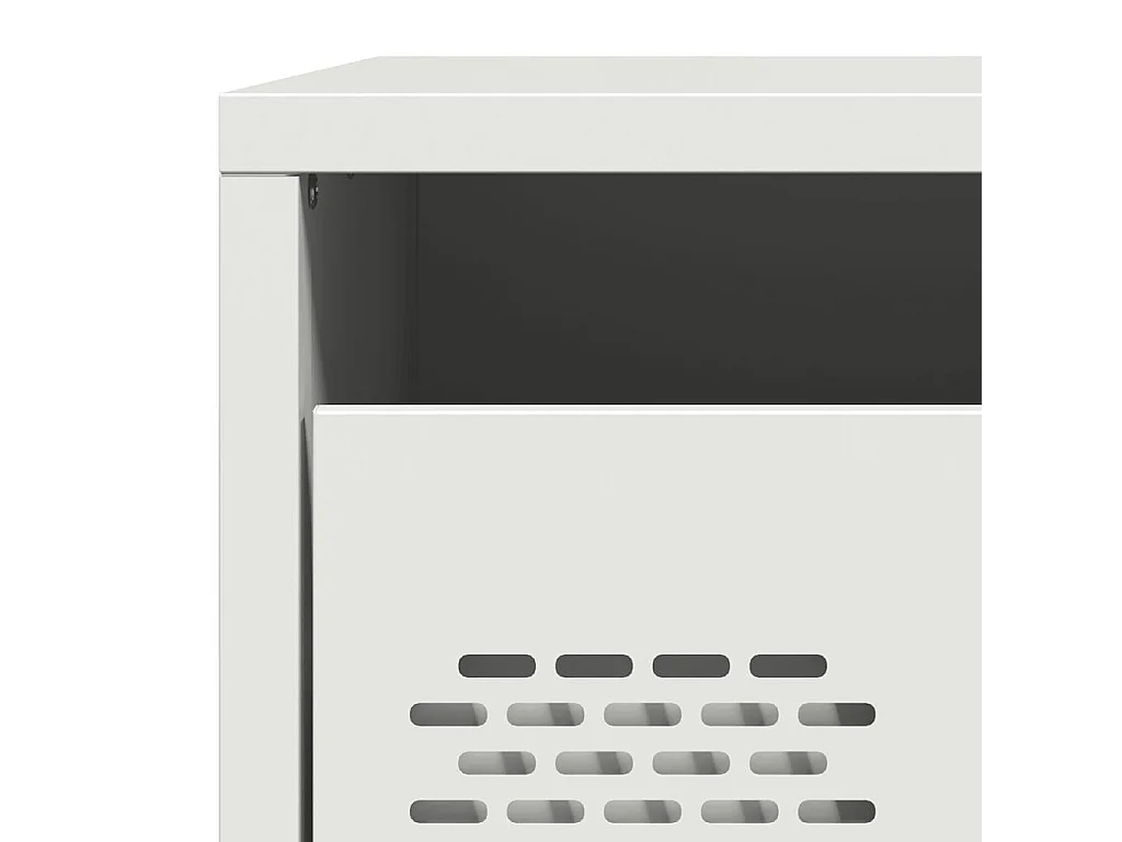 Comodino bianco 35x39x43,5 cm in acciaio