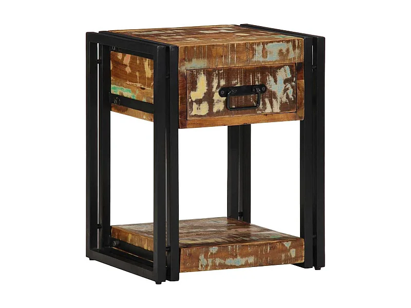 Comodino 40 x 35 x 50 cm in legno massello di recupero