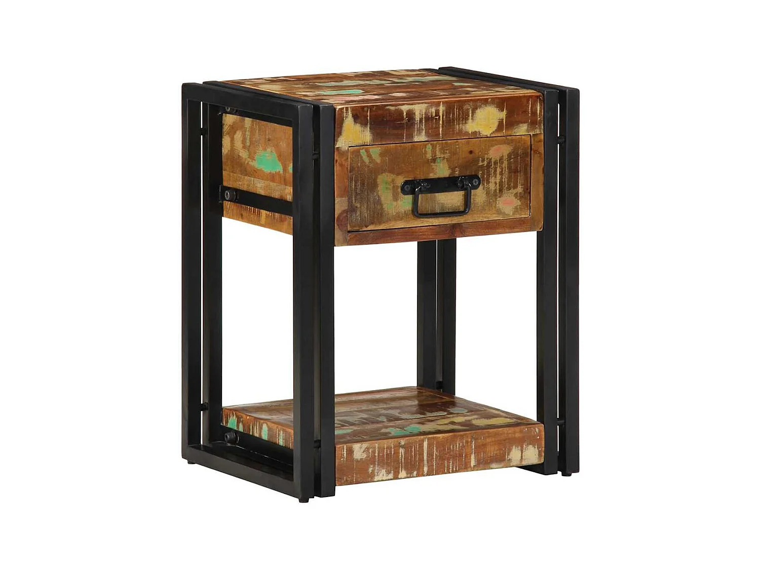 Nachtkastje 40 x 35 x 50 cm massief gerecycled hout