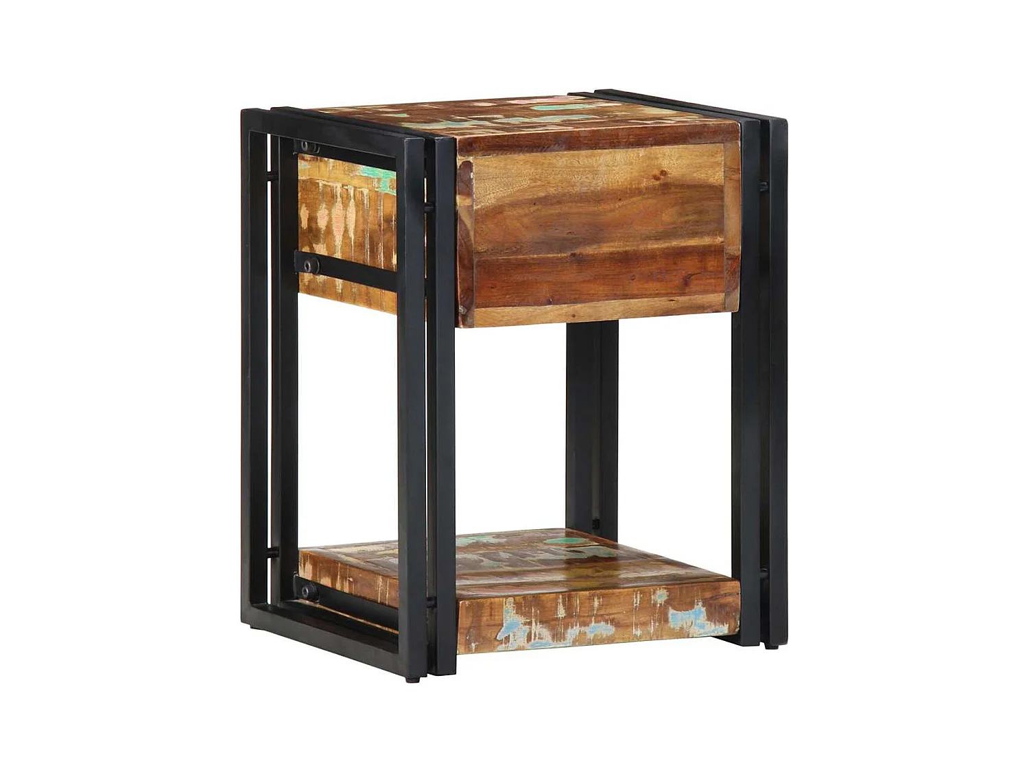 Nachtkastje 40 x 35 x 50 cm massief gerecycled hout