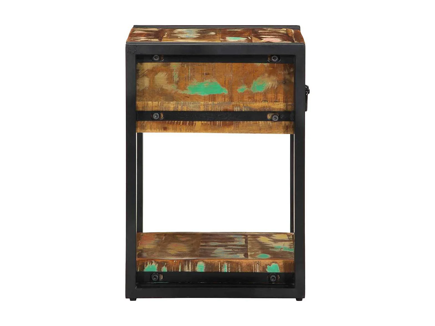 Cabinet de chevet 40 x 35 x 50 cm bois de récupération massif