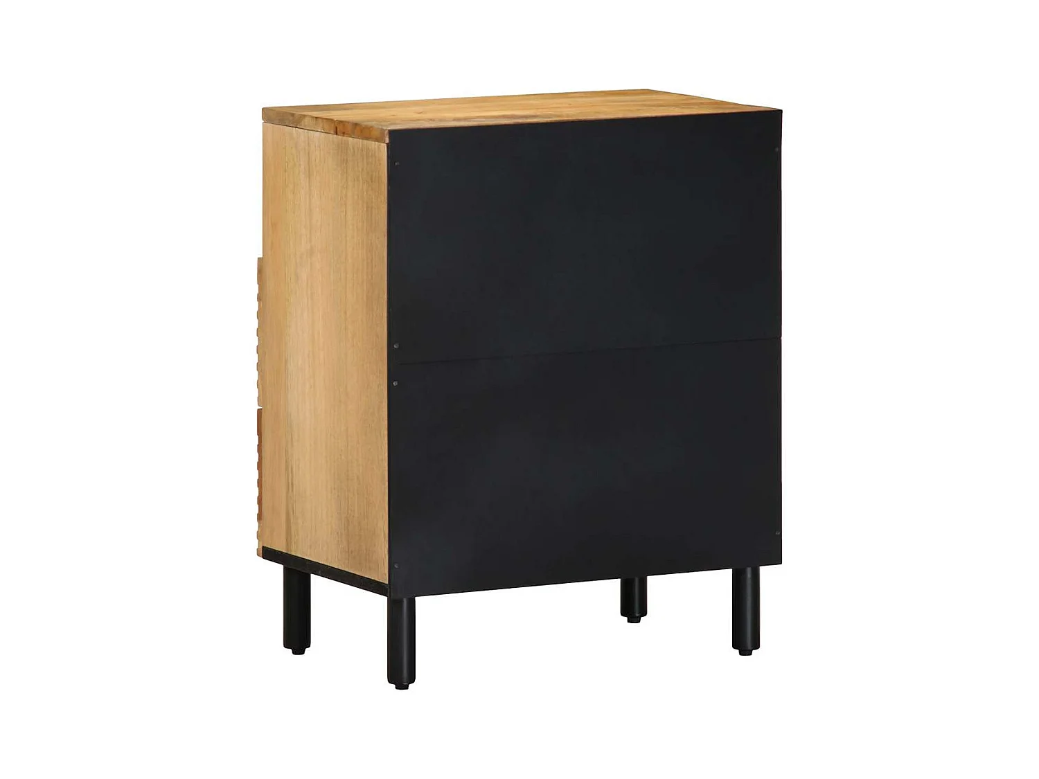 Mesita de noche marrón 50x33x60 cm madera maciza de mango