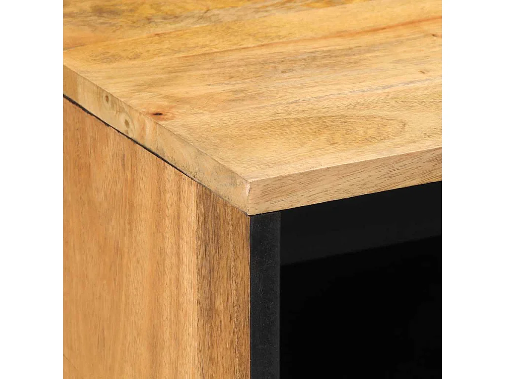 Table de chevet marron 50x33x60 cm bois de manguier massif