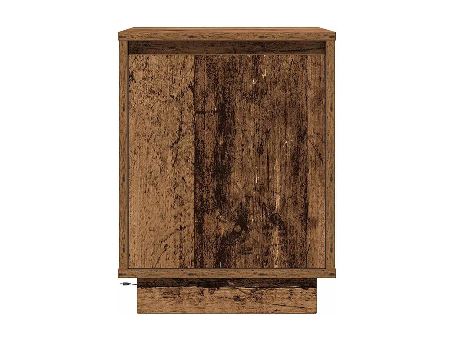 Comodini con luci LED 2 pezzi in legno vecchio 38x34x50 cm