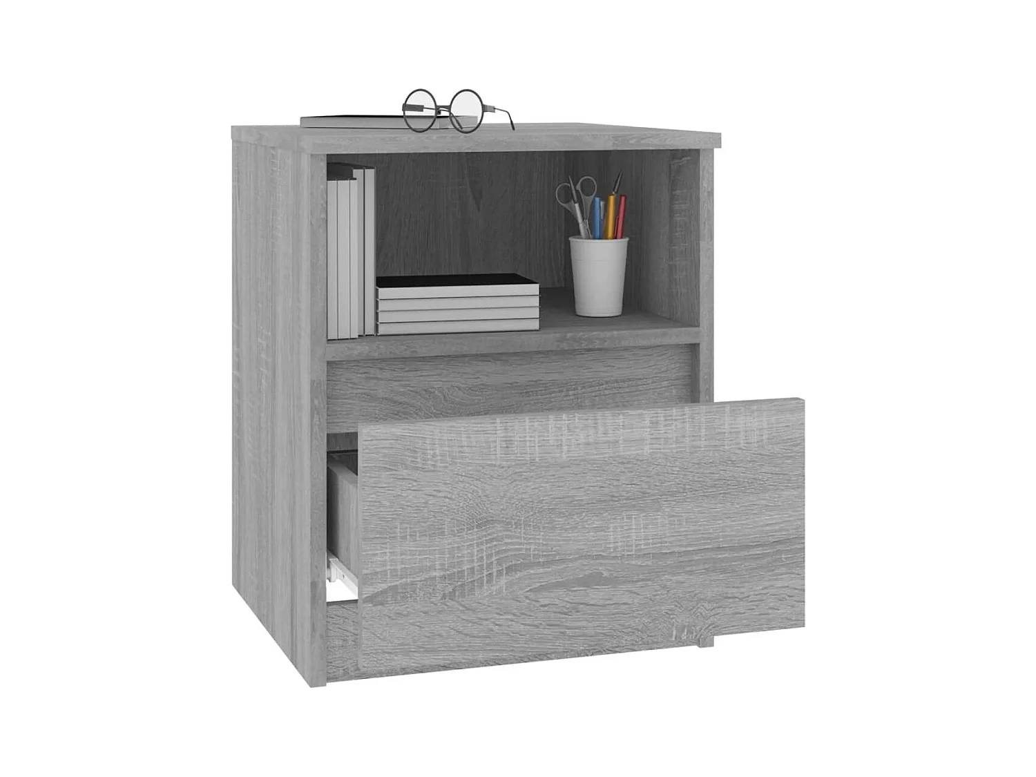 Mesitas de noche 2 piezas gris sonoma 40x40x50cm madera de ingeniería