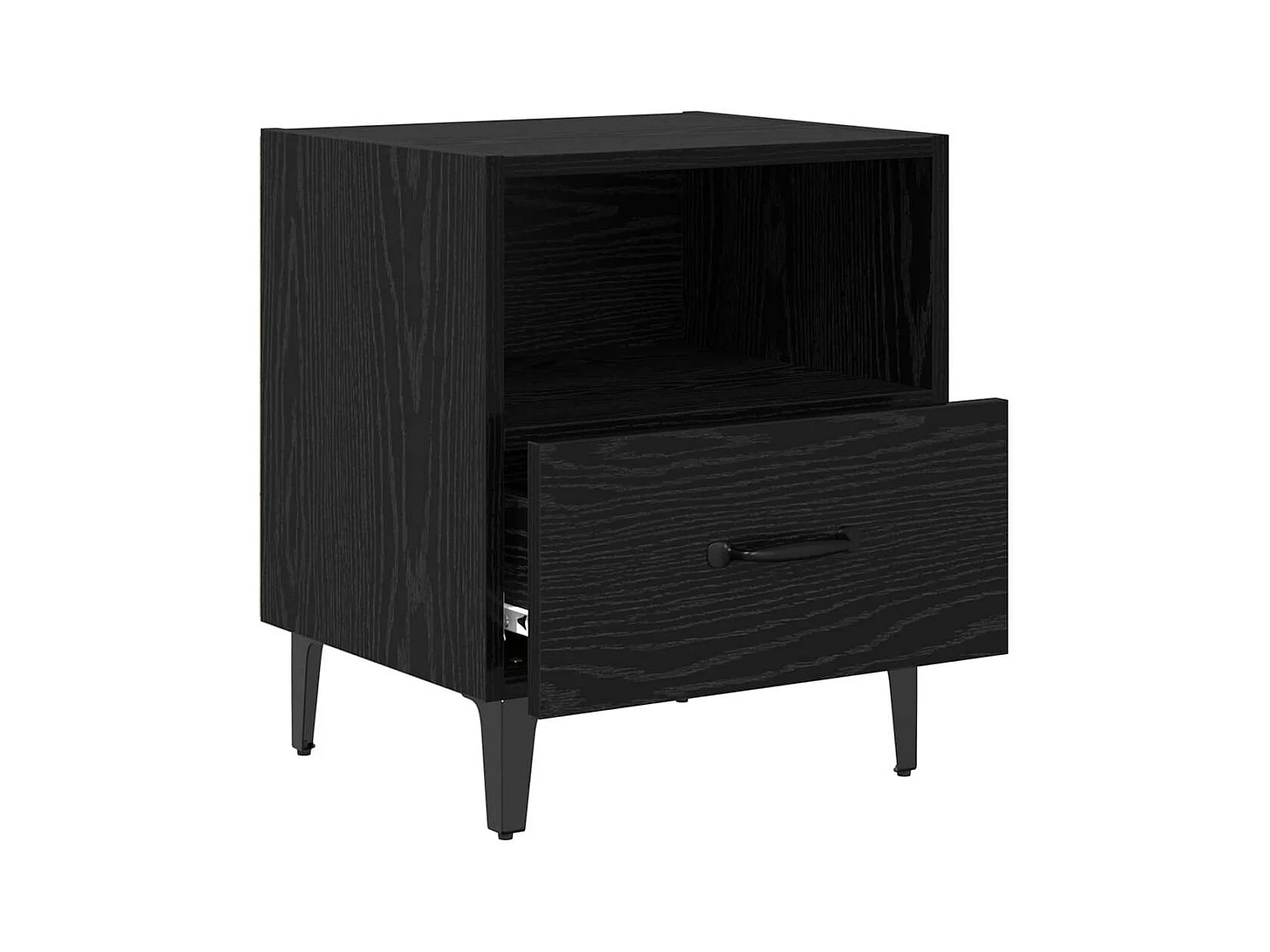 Cabinet de chevet avec tiroir Chêne noir 40 x 35 x 47.5 cm
