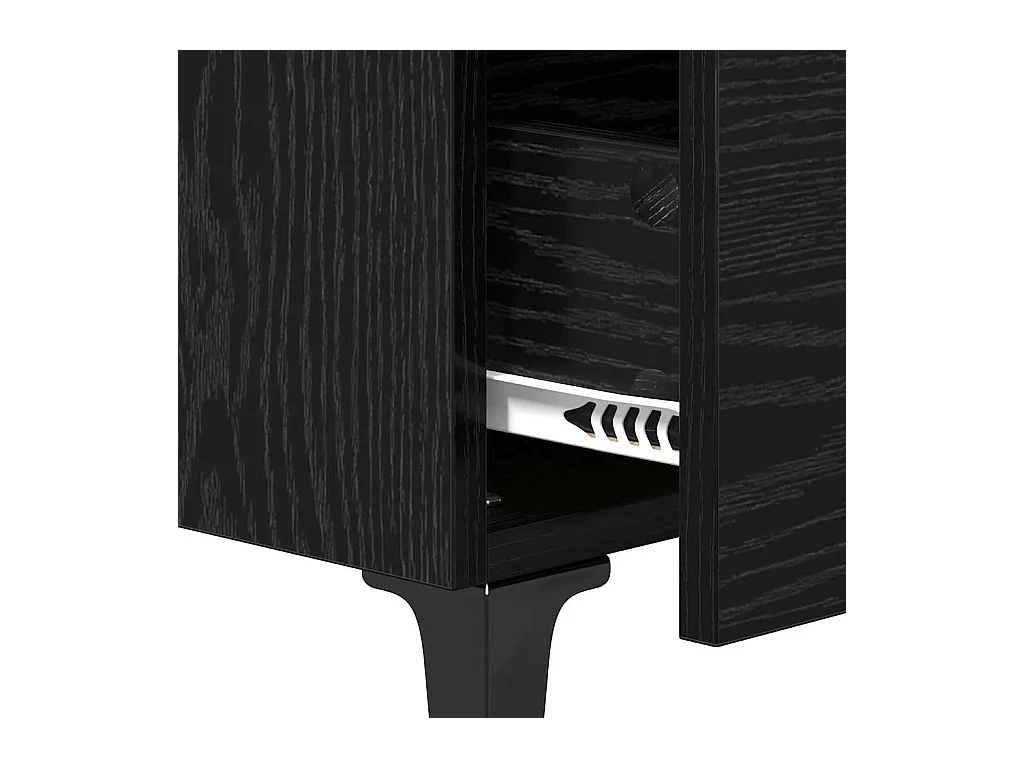 Cabinet de chevet avec tiroir Chêne noir 40 x 35 x 47.5 cm