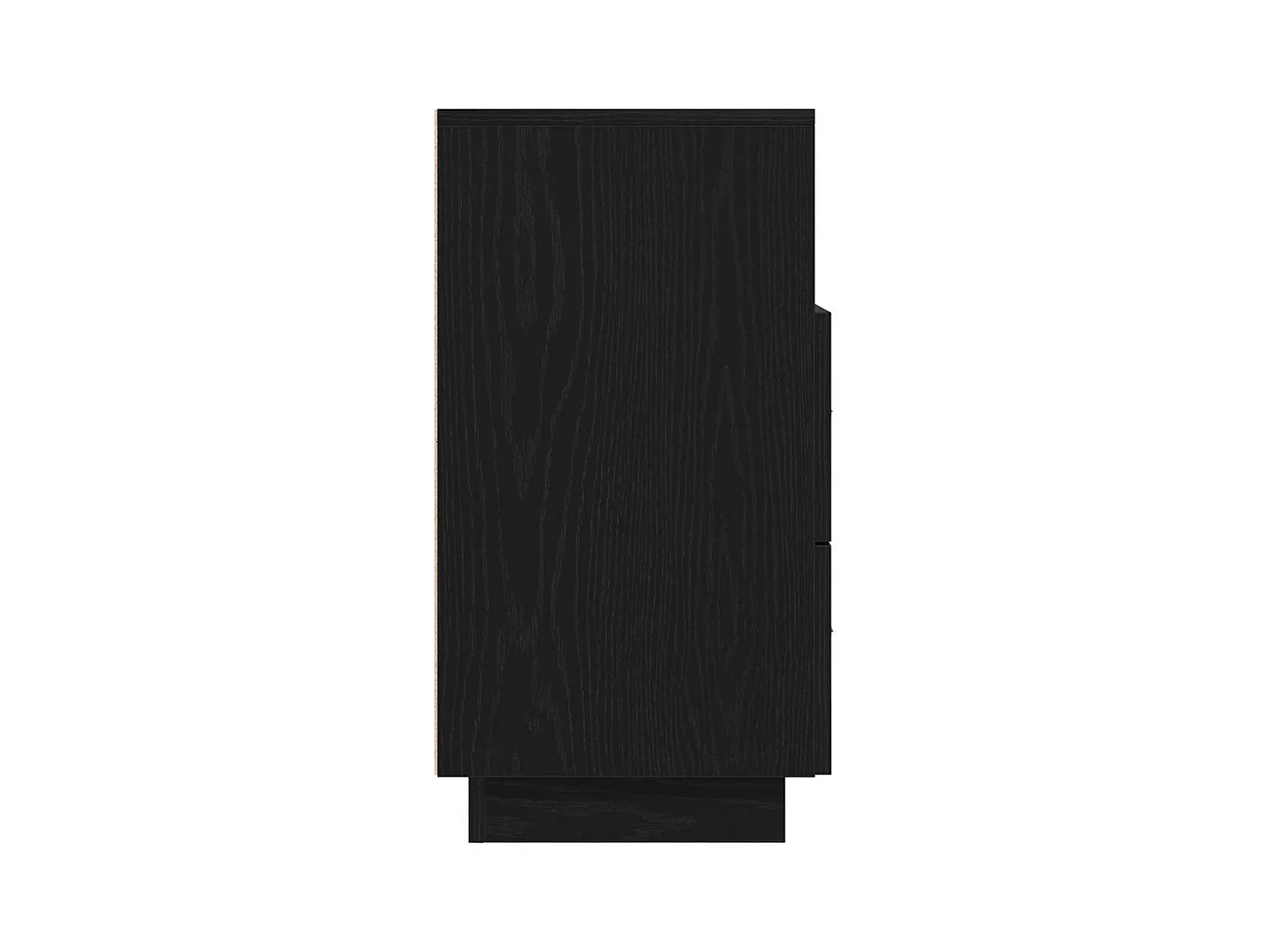 Table de chevet avec 2 tiroirs noir 36x36x68 cm