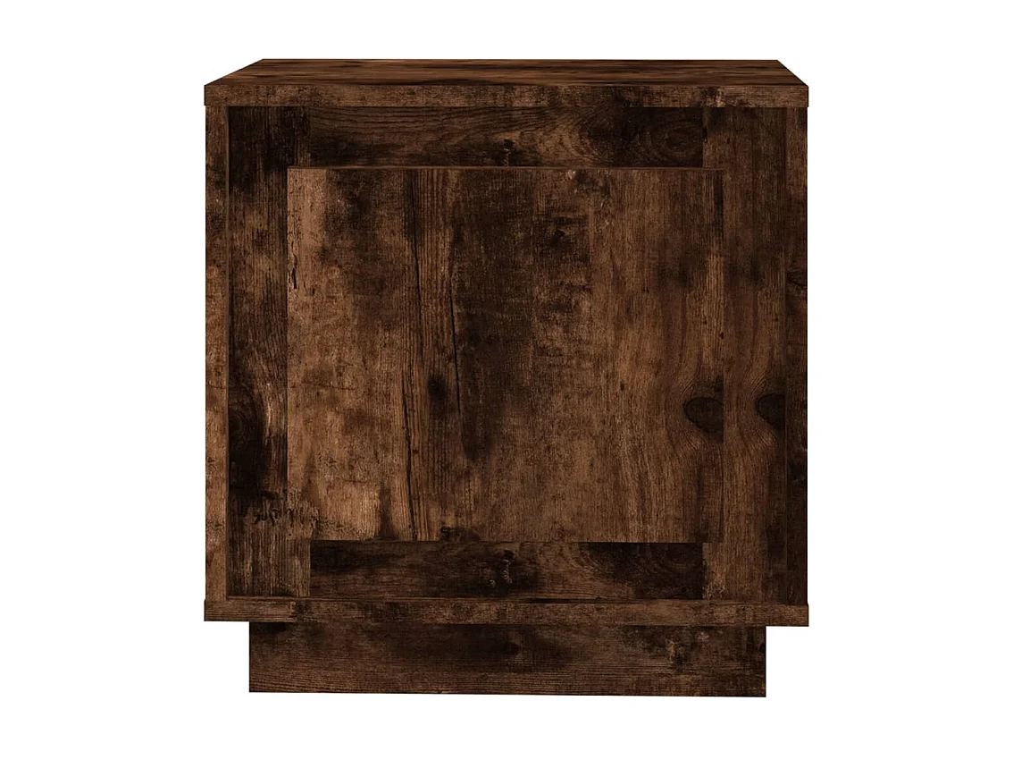 Mesita de noche de roble ahumado 44x35x45 cm madera de ingeniería