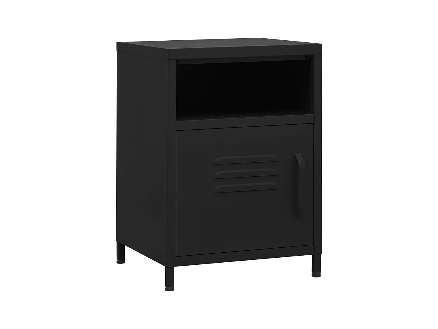 Comodini 2 pz Nero 35x35x51 cm Acciaio