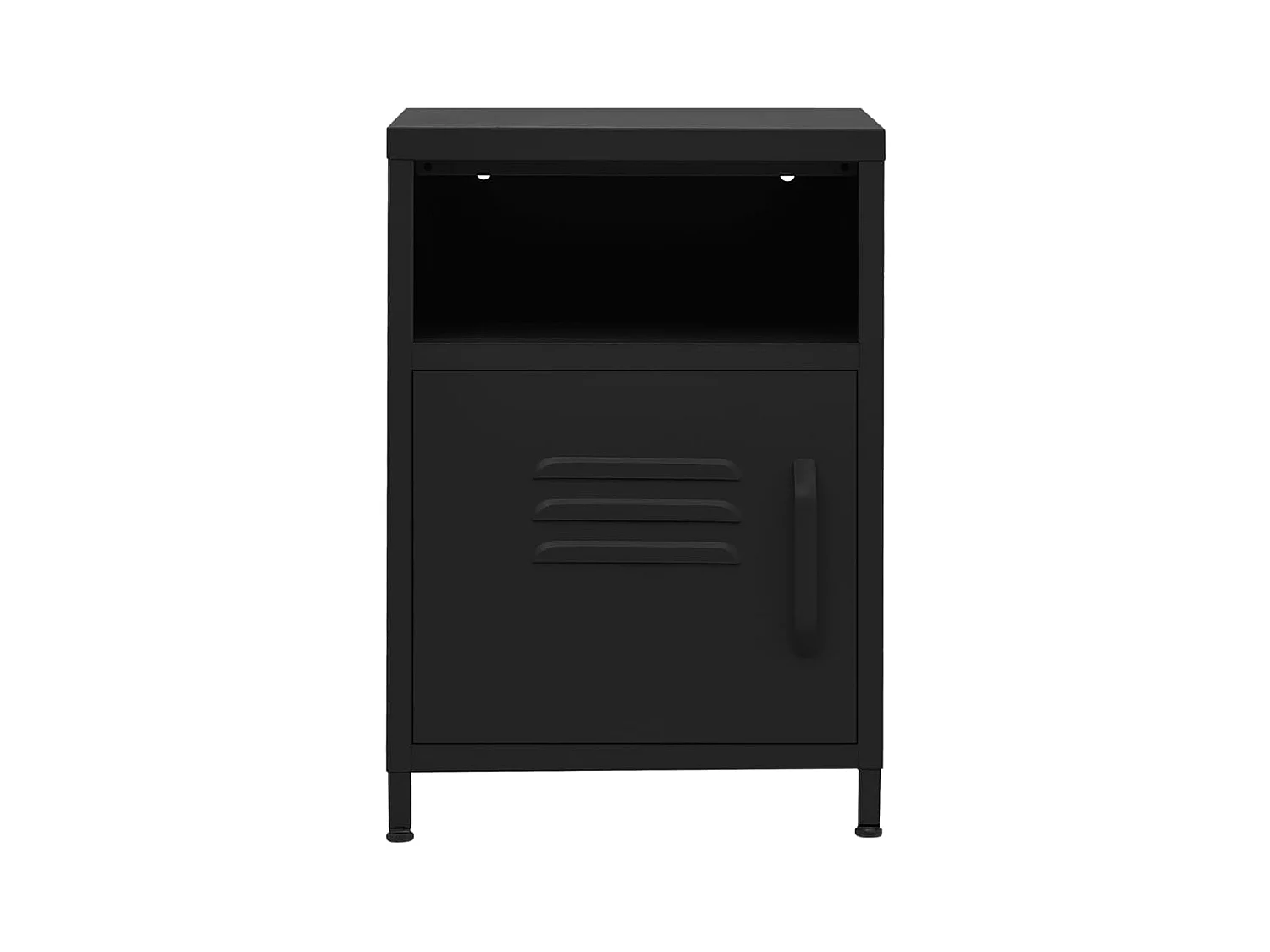 Comodini 2 pz Nero 35x35x51 cm Acciaio