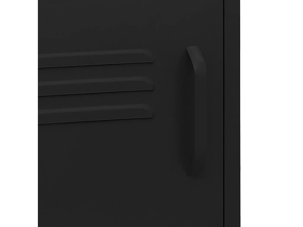 Comodini 2 pz Nero 35x35x51 cm Acciaio