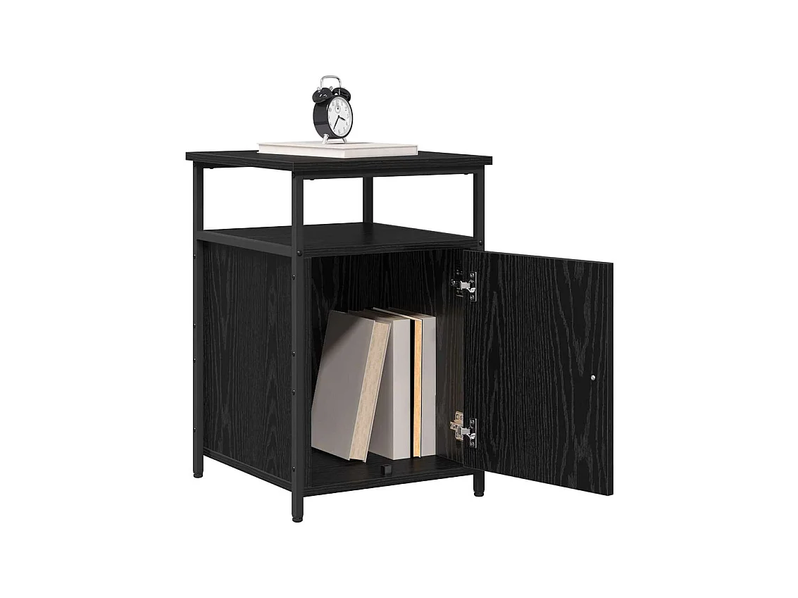 Cabinet de chevet 2 pcs Chêne noir Bois d'ingénierie