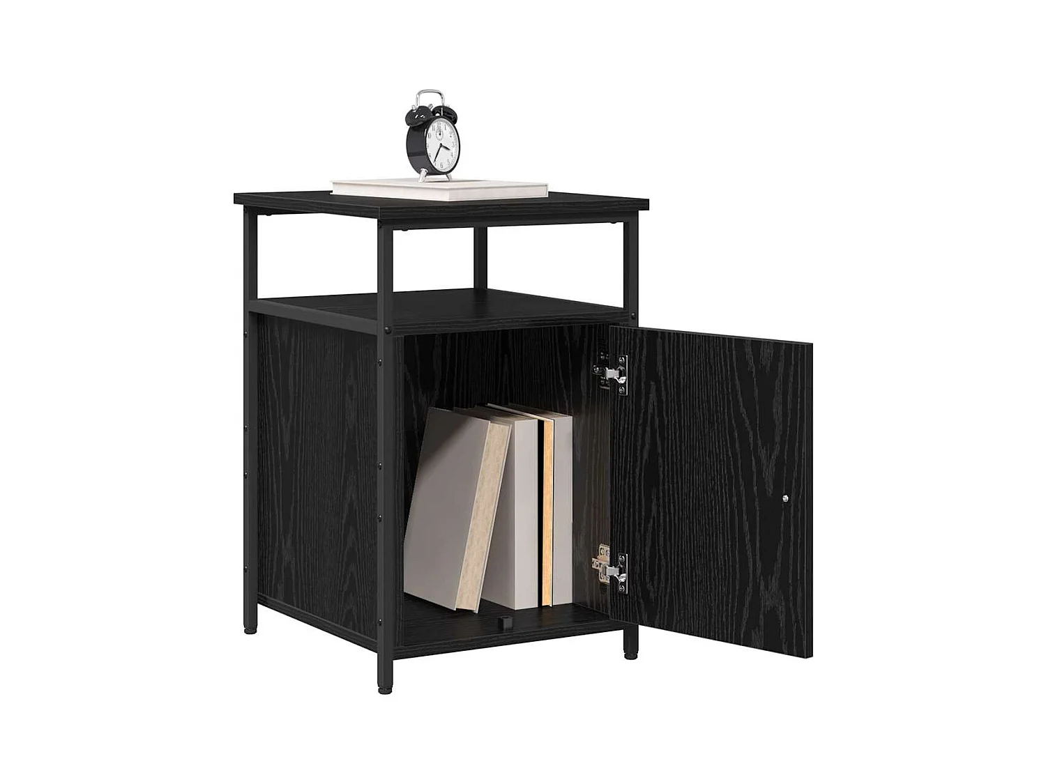 Cabinet de chevet 2 pcs Chêne noir Bois d'ingénierie