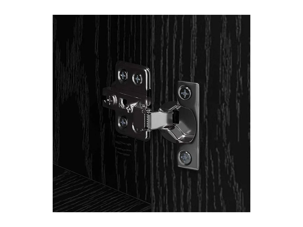 Cabinet de chevet 2 pcs Chêne noir Bois d'ingénierie